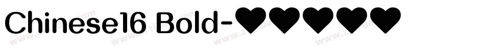 Chinese16 Bold字体转换